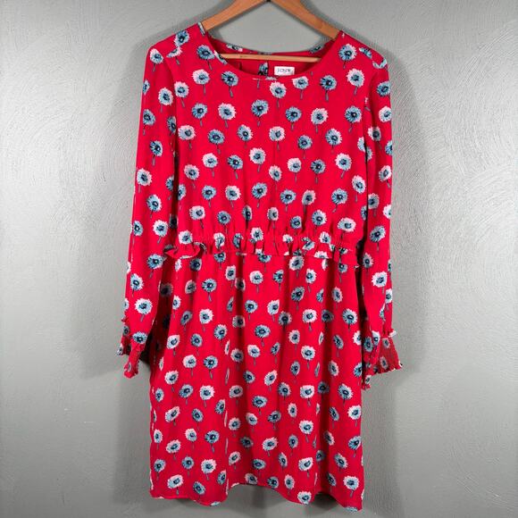 J. Crew Red Floral Midi Dress - Picture 11 of 12